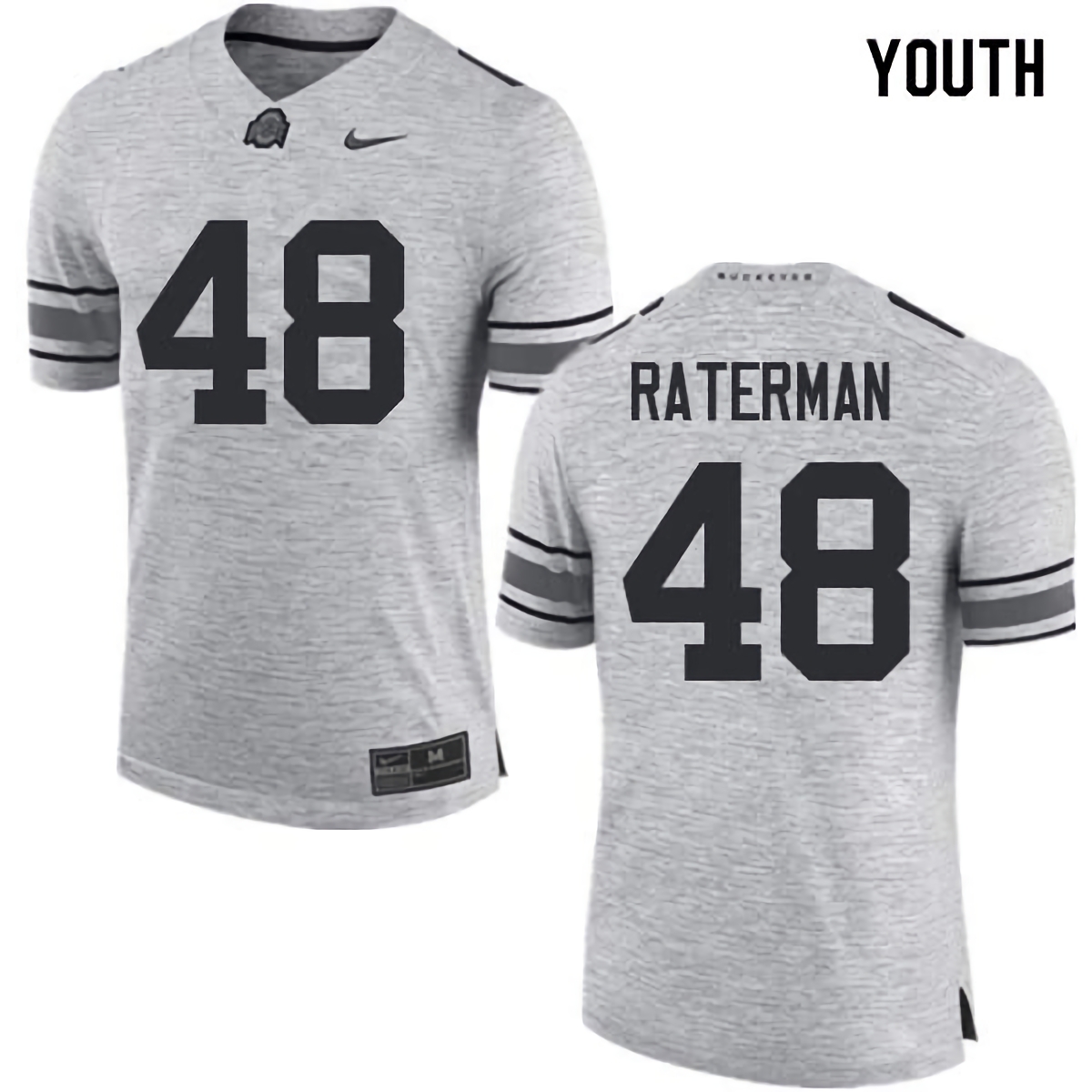 Clay Raterman Ohio State Buckeyes Youth NCAA #48 Nike Gray College Stitched Football Jersey UBA5356WE